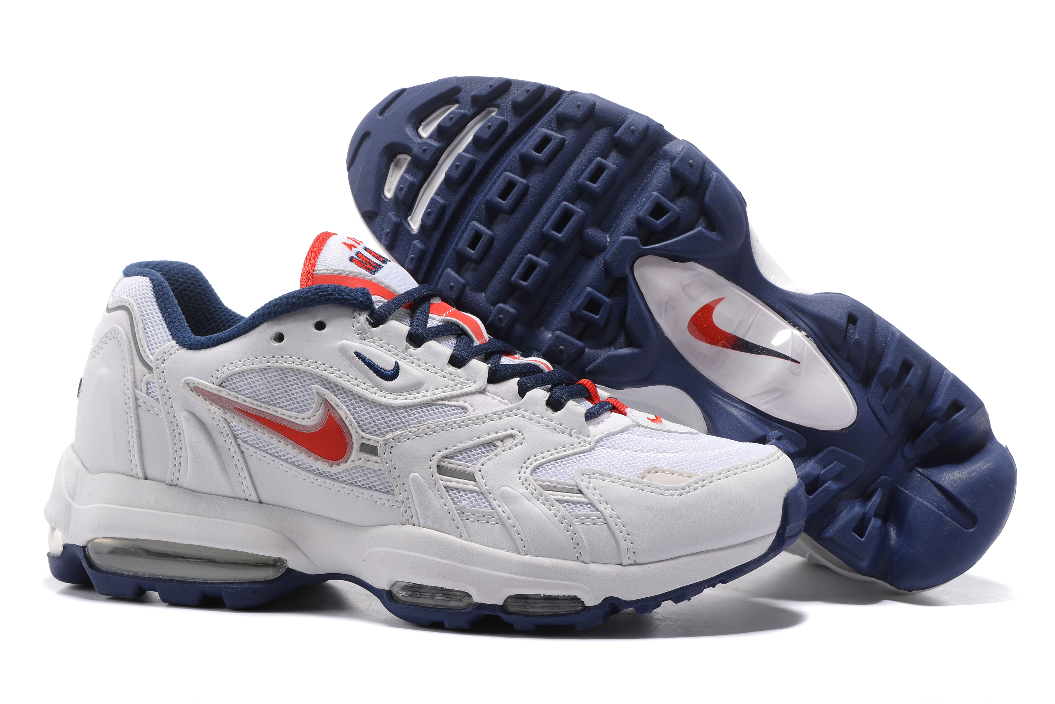 Nike Air Max 96 White Blue Red Shoes